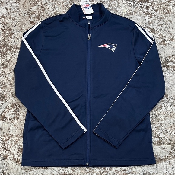 New England Patriots NFL Team Apparel Blue Full Zip Jacket, NWT - Picture 1 of 7